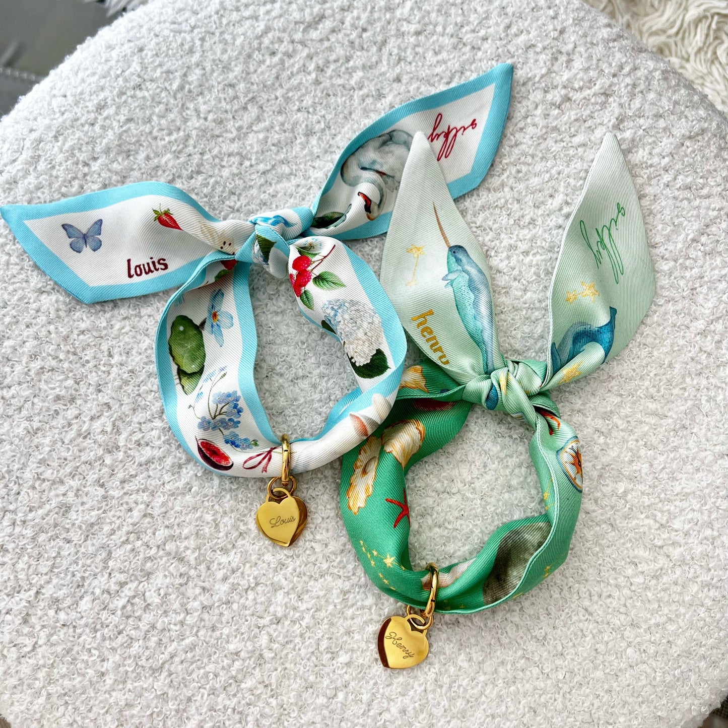 Pre-order: Green Silk Pet Scarf