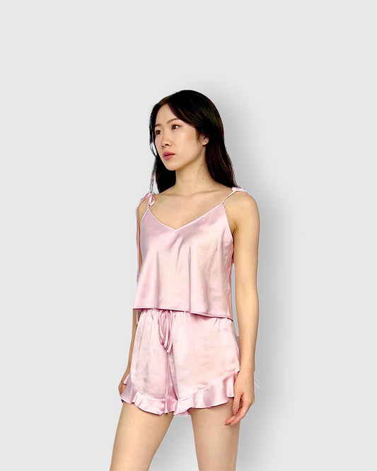 Silk Cami Pyjama Gift Set in Pink